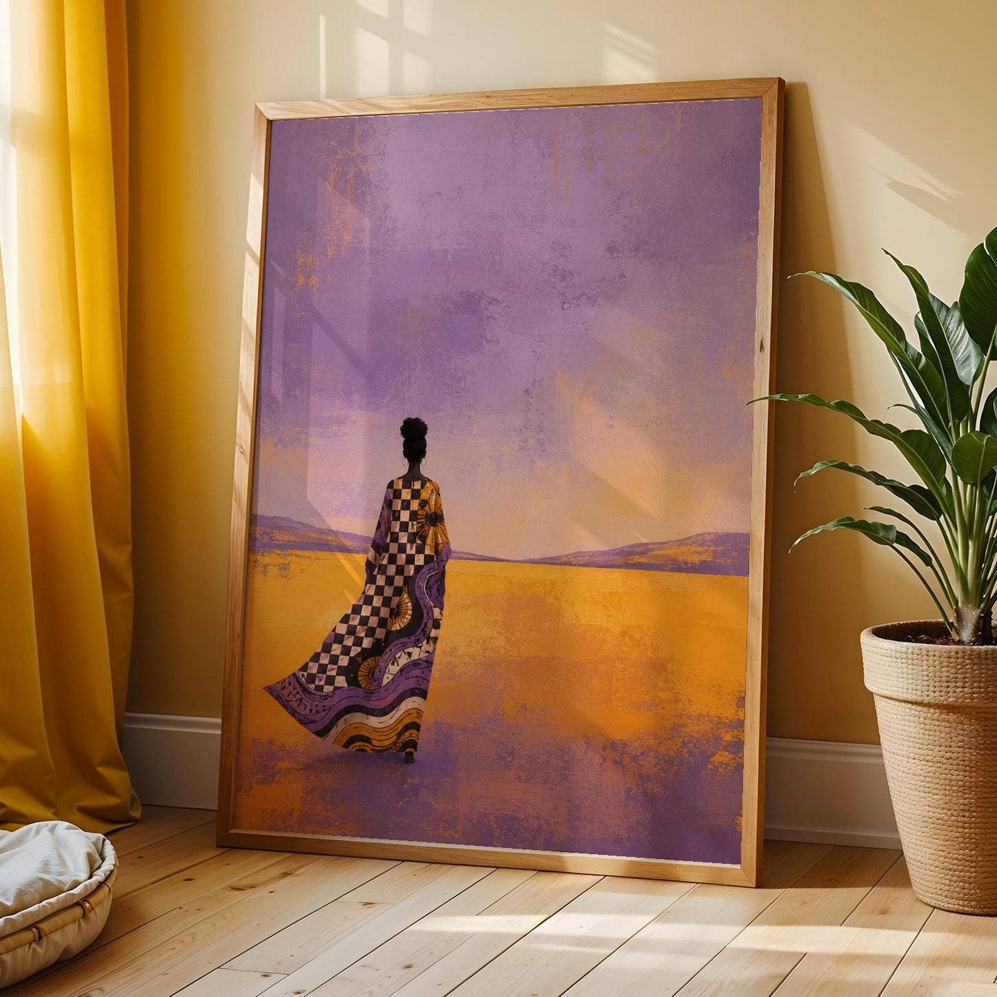 Abstract Ankara Sunset Wall Art Print 18 Soluna Soul