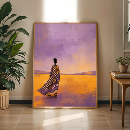 Abstract Ankara Sunset Wall Art Print 18 Soluna Soul