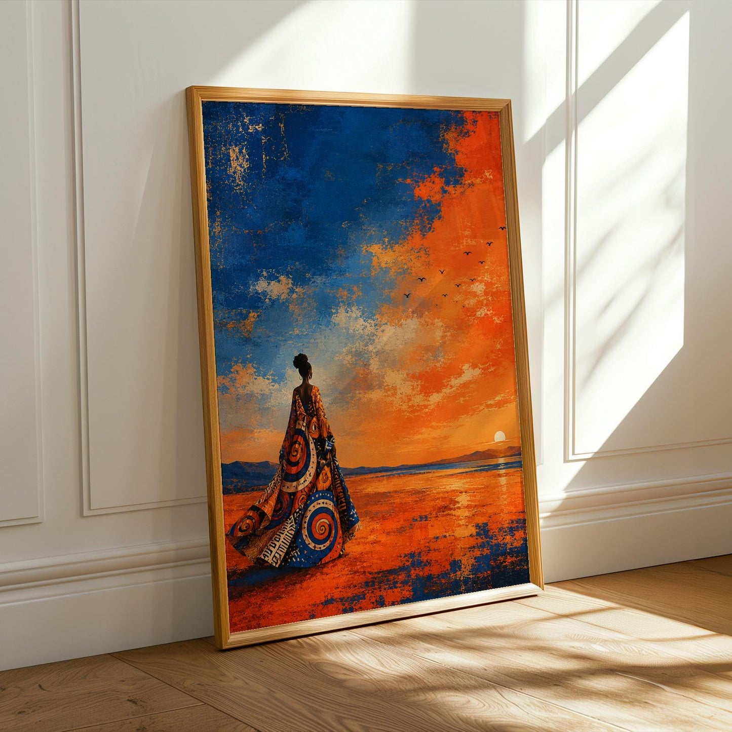 Abstract Ankara Sunset Wall Art Print 21 Soluna Soul