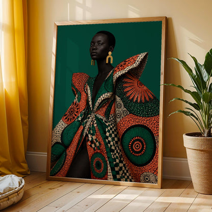 Modern Ankara Afrocentric Wall Art Print 321 Soluna Soul