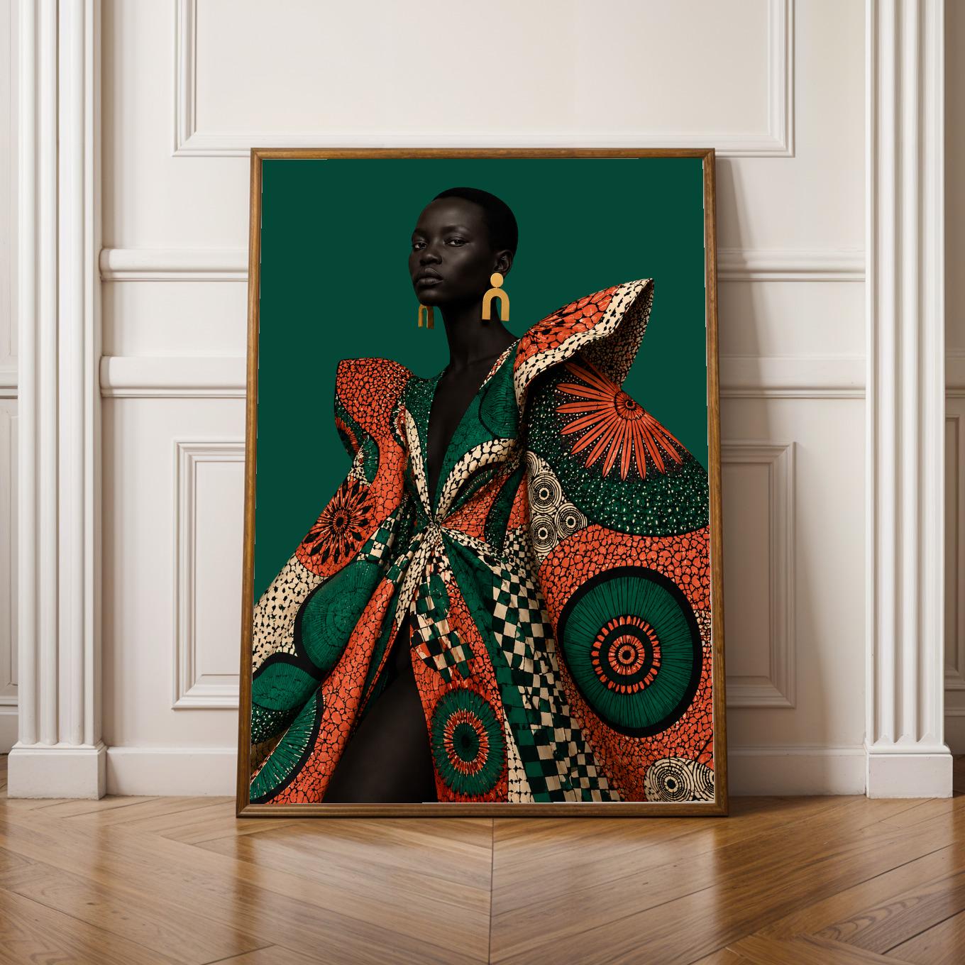 Modern Ankara Afrocentric Wall Art Print 321 Soluna Soul