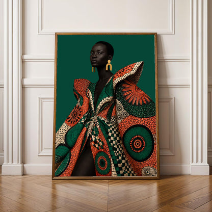 Modern Ankara Afrocentric Wall Art Print 321 Soluna Soul