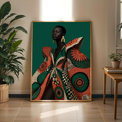 Modern Ankara Afrocentric Wall Art Print 321 Soluna Soul