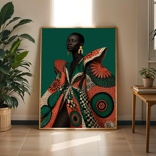 Modern Ankara Afrocentric Wall Art Print 321 Soluna Soul