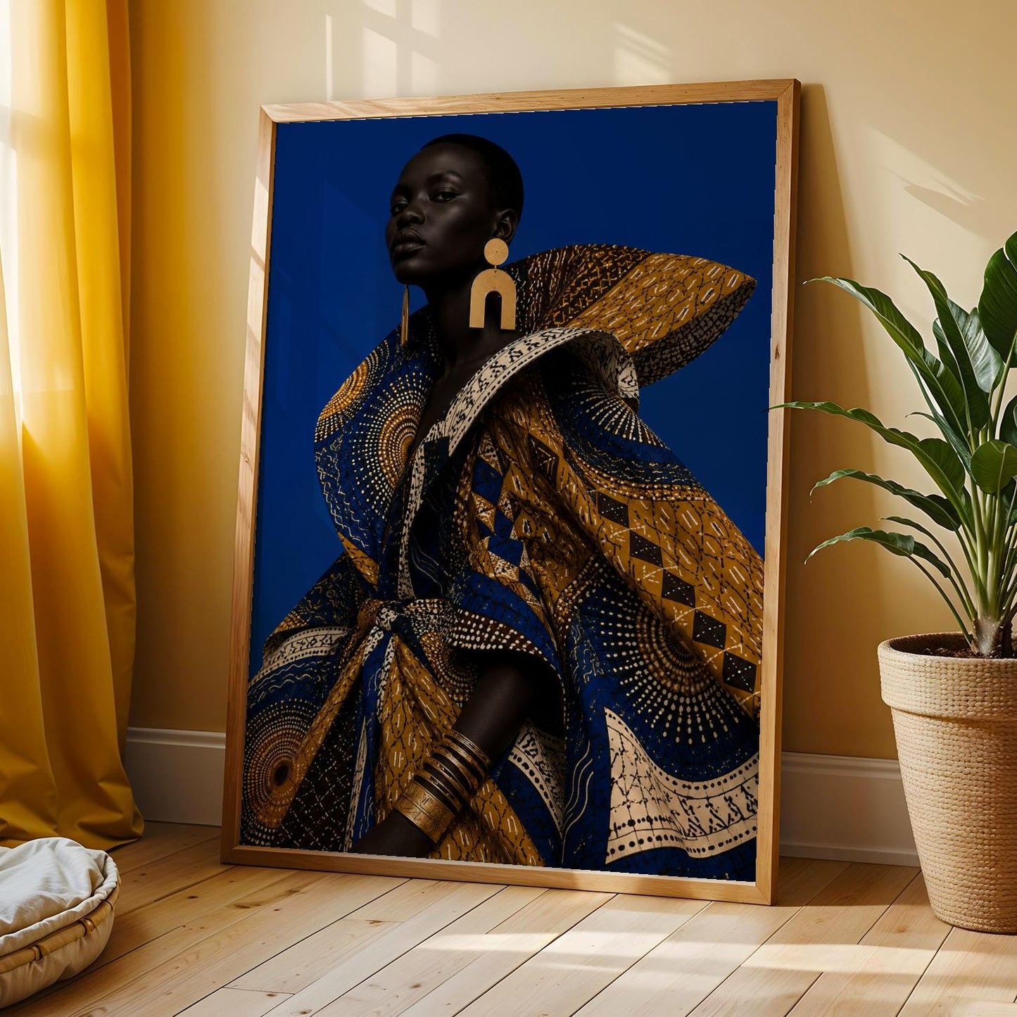Modern Ankara Afrocentric Wall Art Print 322 Soluna Soul