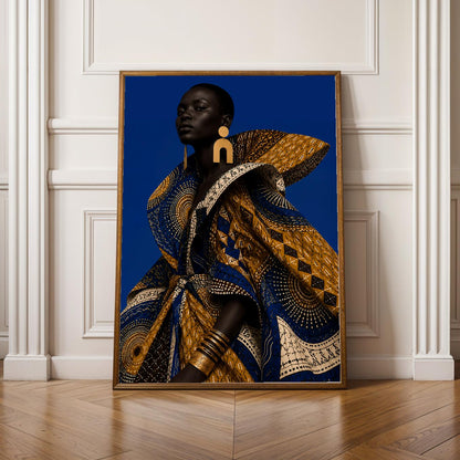 Modern Ankara Afrocentric Wall Art Print 322 Soluna Soul