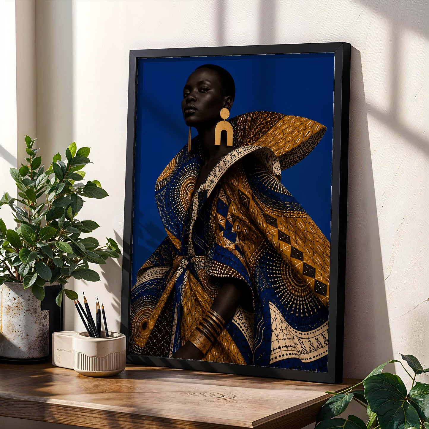 Modern Ankara Afrocentric Wall Art Print 322 Soluna Soul
