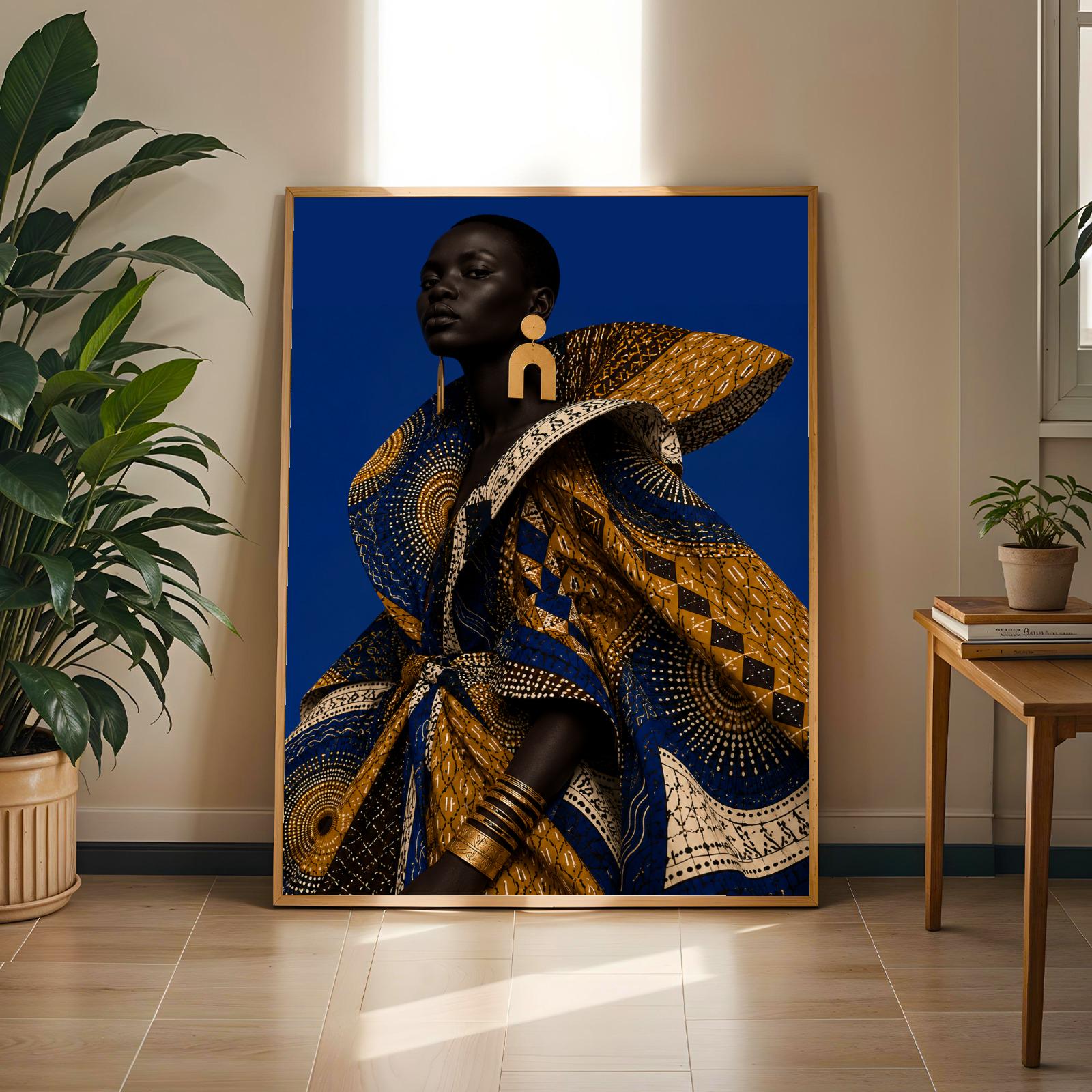Modern Ankara Afrocentric Wall Art Print 322 Soluna Soul
