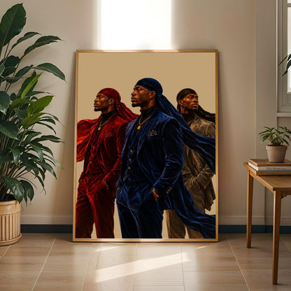 Abstract Black Men Fashion Wall Art Print 262 Soluna Soul