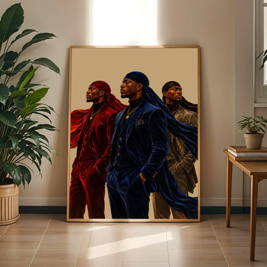 Abstract Black Men Fashion Wall Art Print 262 Soluna Soul
