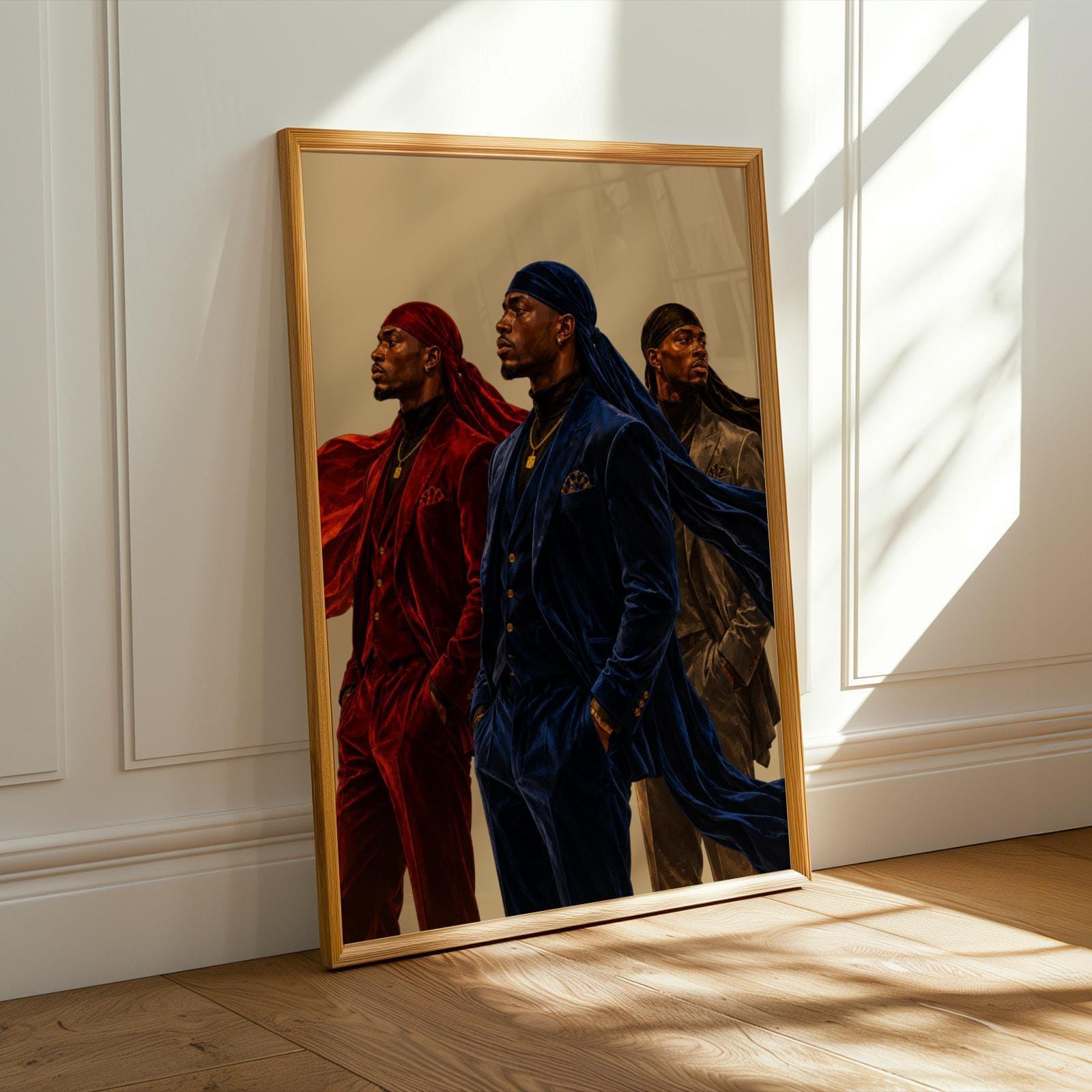 Abstract Black Men Fashion Wall Art Print 262 Soluna Soul