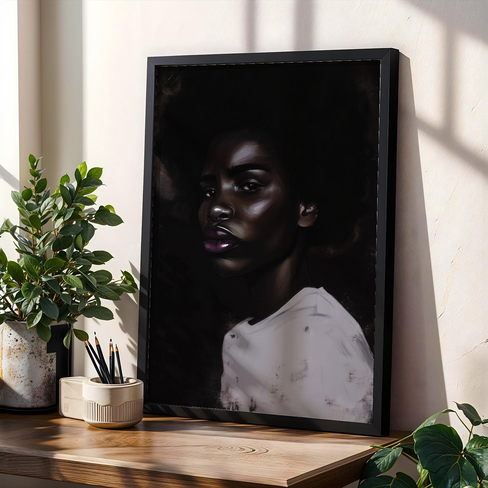 Abstract Black Woman Wall Art Print 327 Soluna Soul