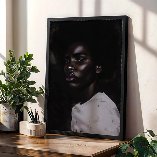 Abstract Black Woman Wall Art Print 327 Soluna Soul
