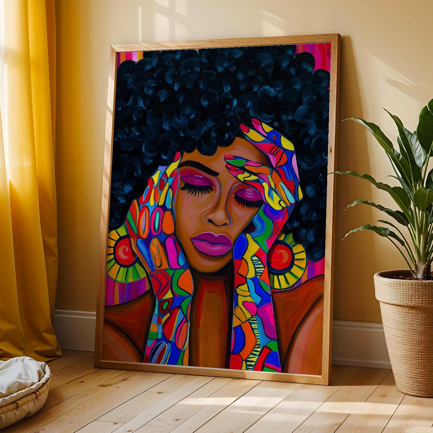 Abstract Black Woman Wall Art Print 324 Soluna Soul