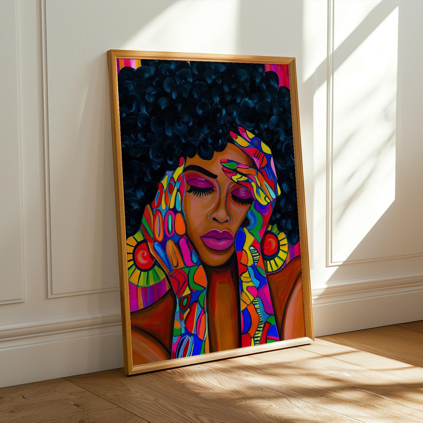 Abstract Black Woman Wall Art Print 324 Soluna Soul