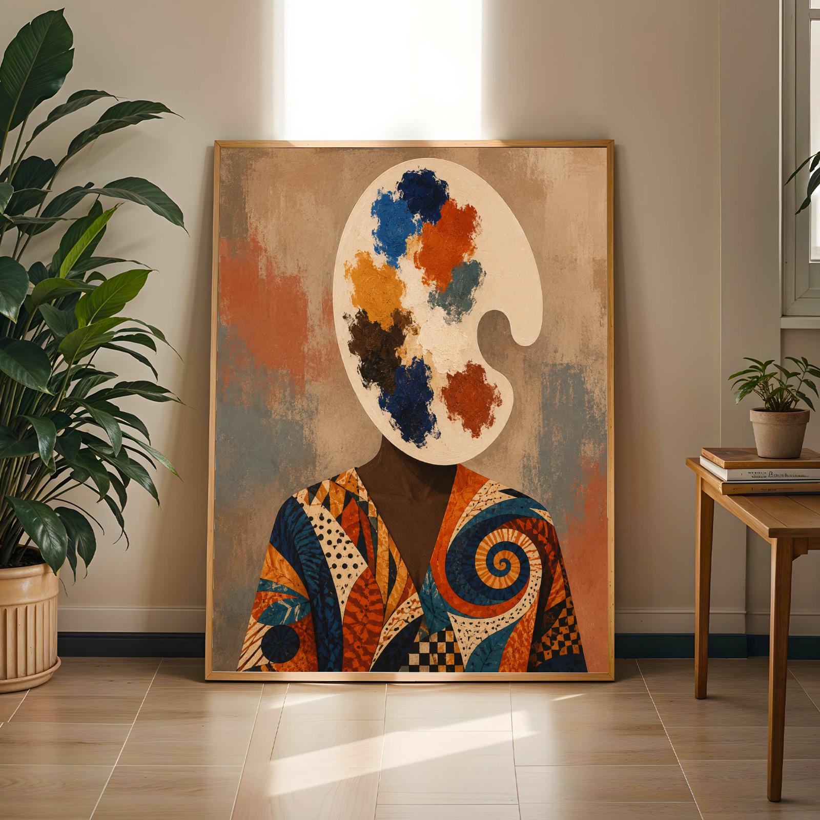 Abstract Black Woman Wall Art Print 319 Soluna Soul