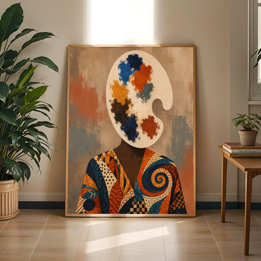Abstract Black Woman Wall Art Print 319 Soluna Soul