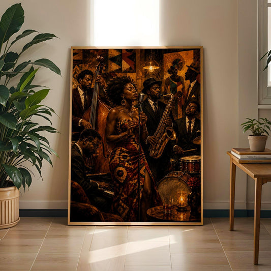 Jazz Band Musicians Wall Art Print 1 Soluna Soul