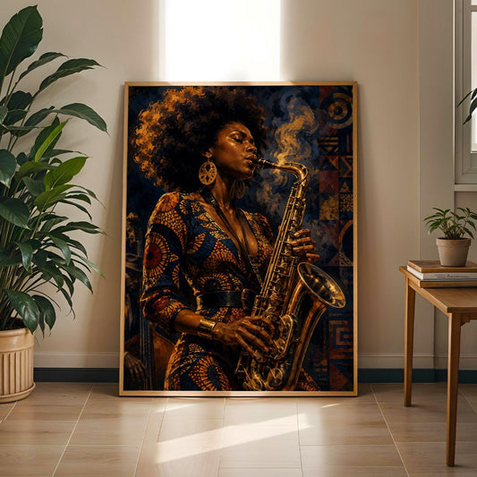Jazz Saxophonist Wall Art Print 3 Soluna Soul