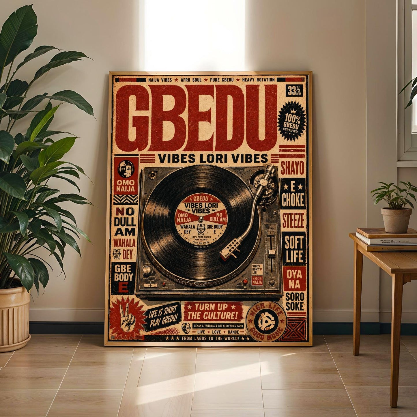 Afrobeat Vinyl Wall Art Print 264 Soluna Soul