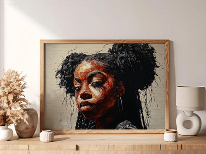 Afrocentric Wall Art Print L5 Soluna Soul