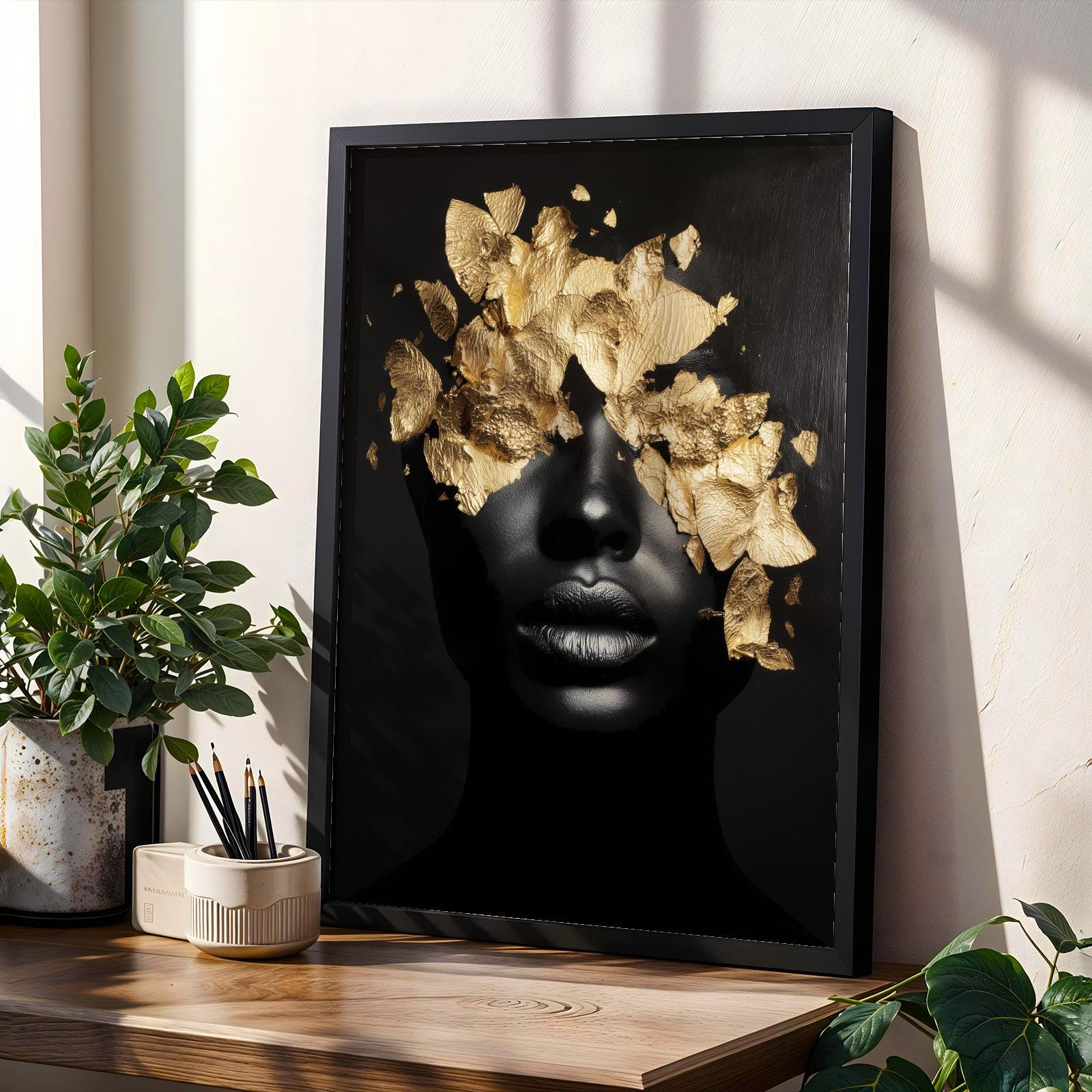 Abstract Black Woman Wall Art Print 333 Soluna Soul