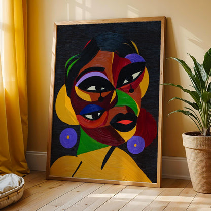 Abstract Black Woman Wall Art Prin 332 Soluna Soul