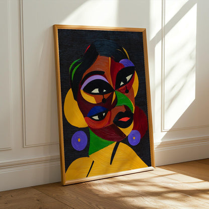 Abstract Black Woman Wall Art Prin 332 Soluna Soul