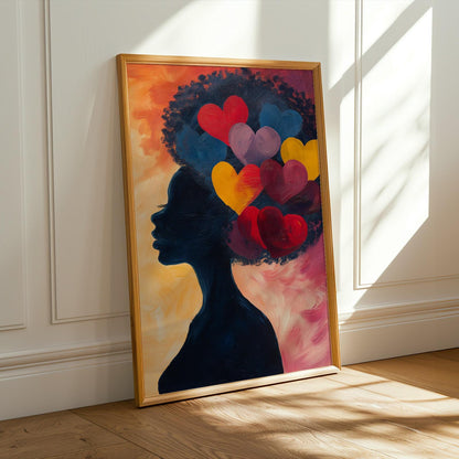 Abstract Black Woman Wall Art Print 335 Soluna Soul