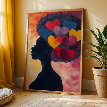 Abstract Black Woman Wall Art Print 335 Soluna Soul