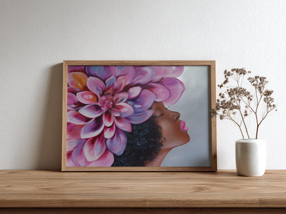 Abstract Black Wall Art Print L7 Soluna Soul