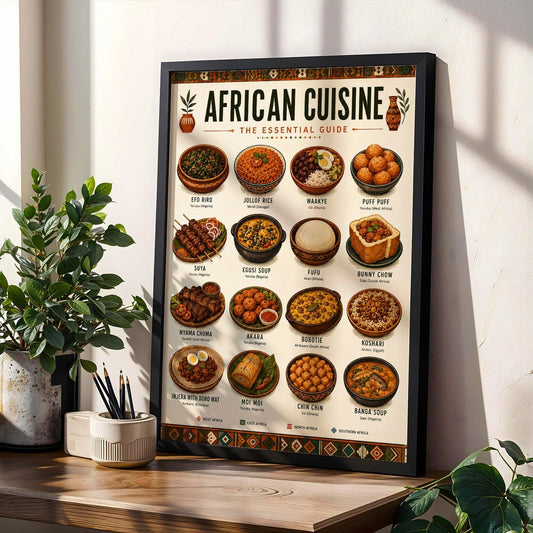 African Cuisine Wall Art Print 1 Soluna Soul