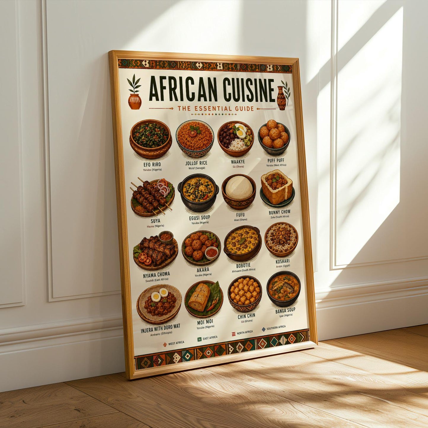 African Cuisine Wall Art Print 1 Soluna Soul