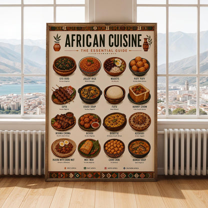 African Cuisine Wall Art Print 1 Soluna Soul