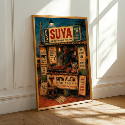 Nigerian Suya Street Market Wall Art Print 4 Soluna Soul