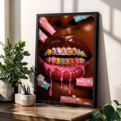 Black Love Wall Art Print 273 Soluna Soul