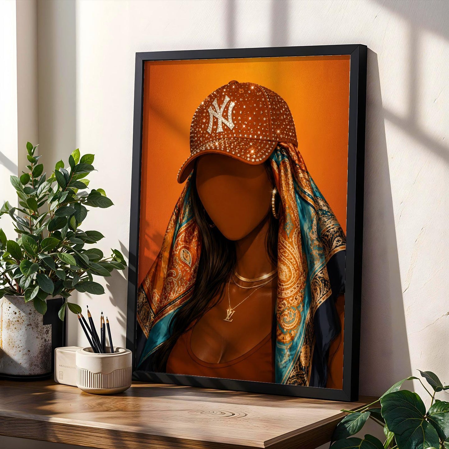 Yankees Black Girl Wall Art Print 275 Soluna Soul