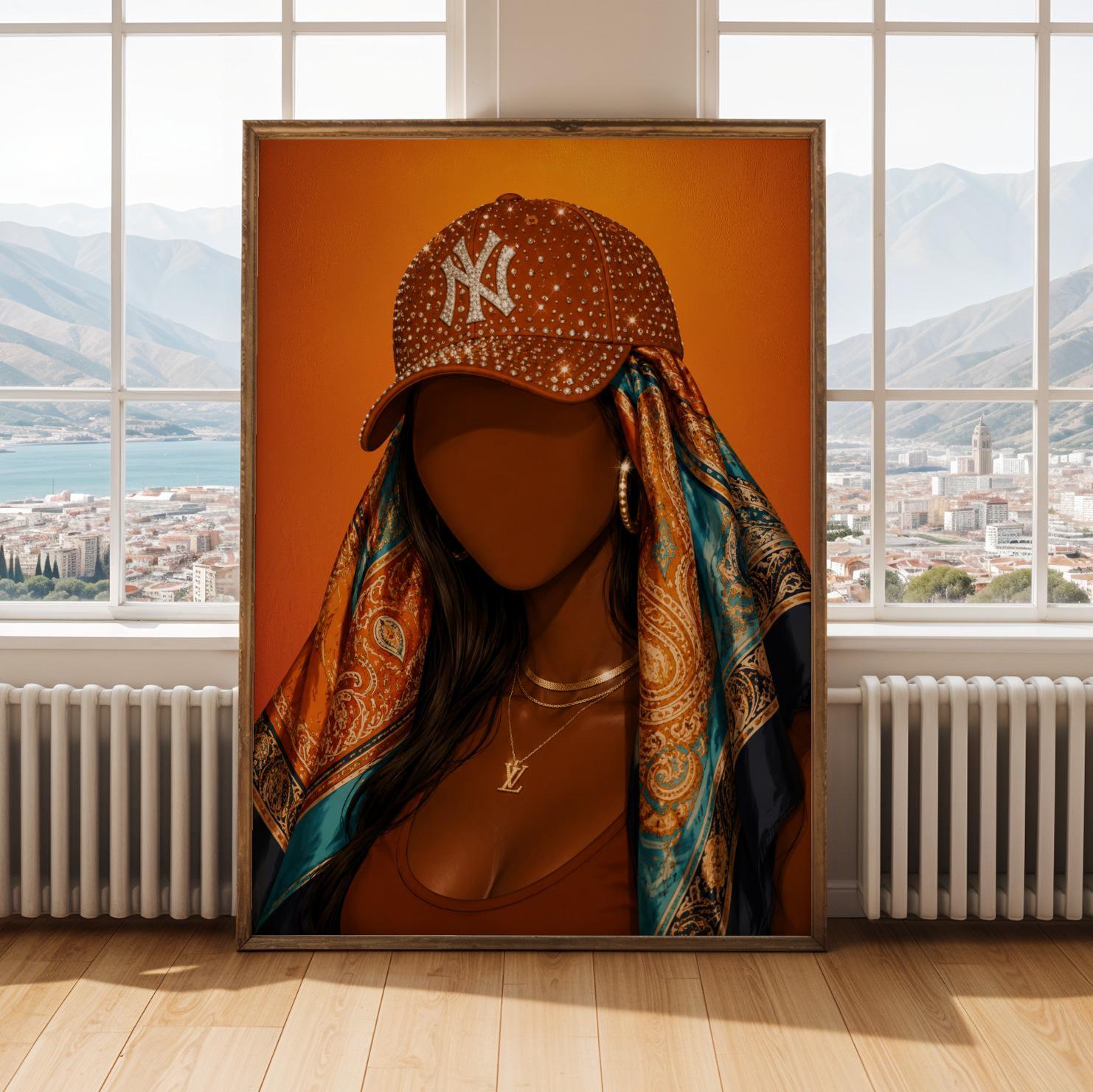 Yankees Black Girl Wall Art Print 275 Soluna Soul