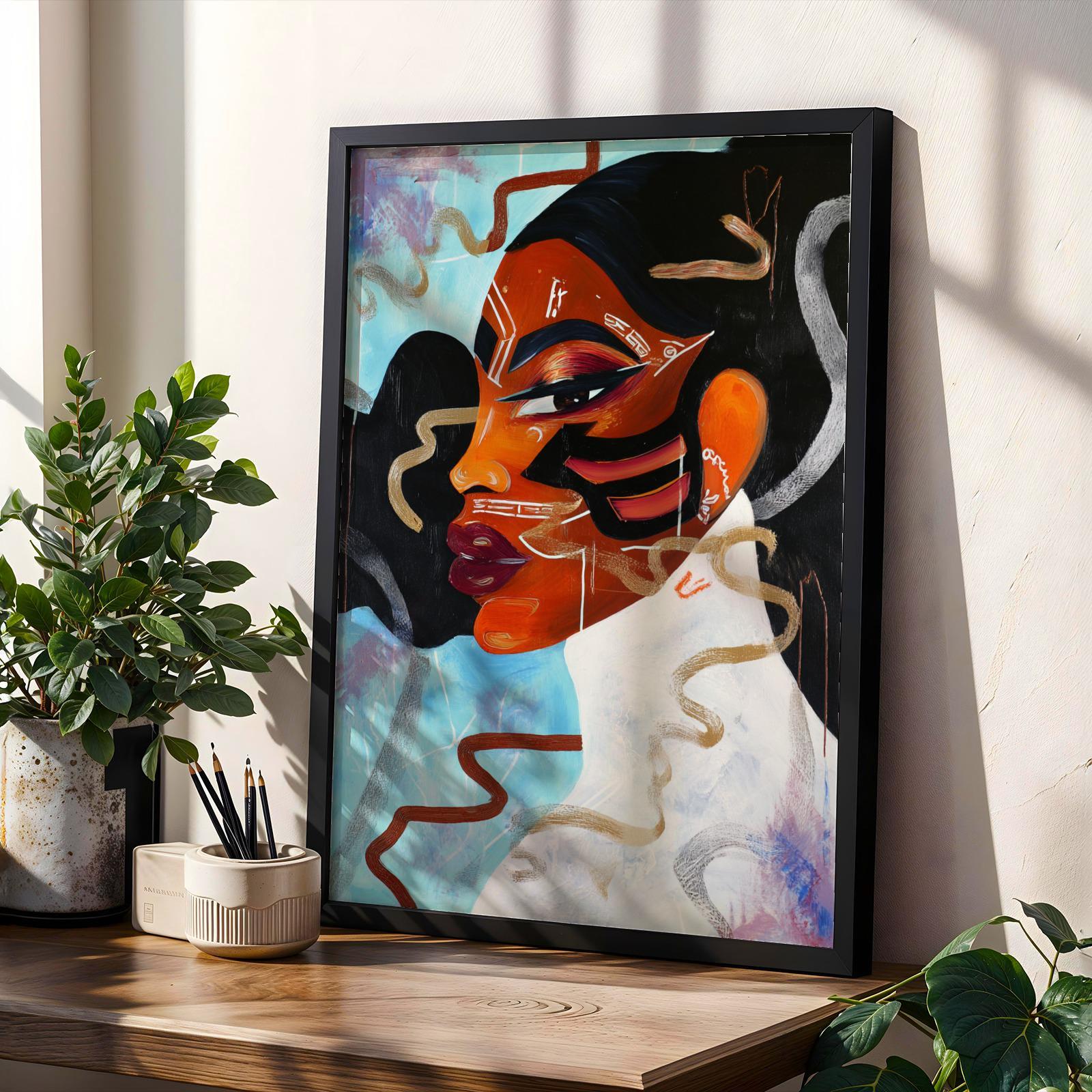 Abstract Woman Wall Art Print 342 Soluna Soul