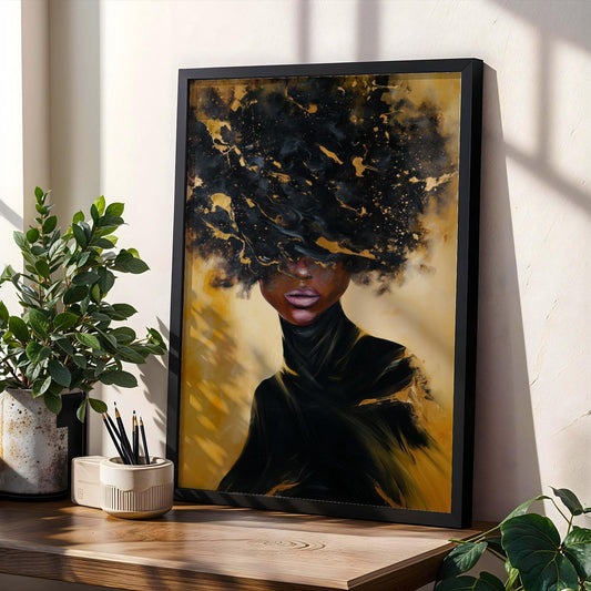 Abstract Female Portrait Wall Art Print 344 Soluna Soul