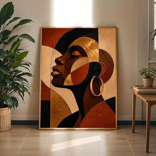 Black Woman Side Profile Wall Art Print 331 Soluna Soul