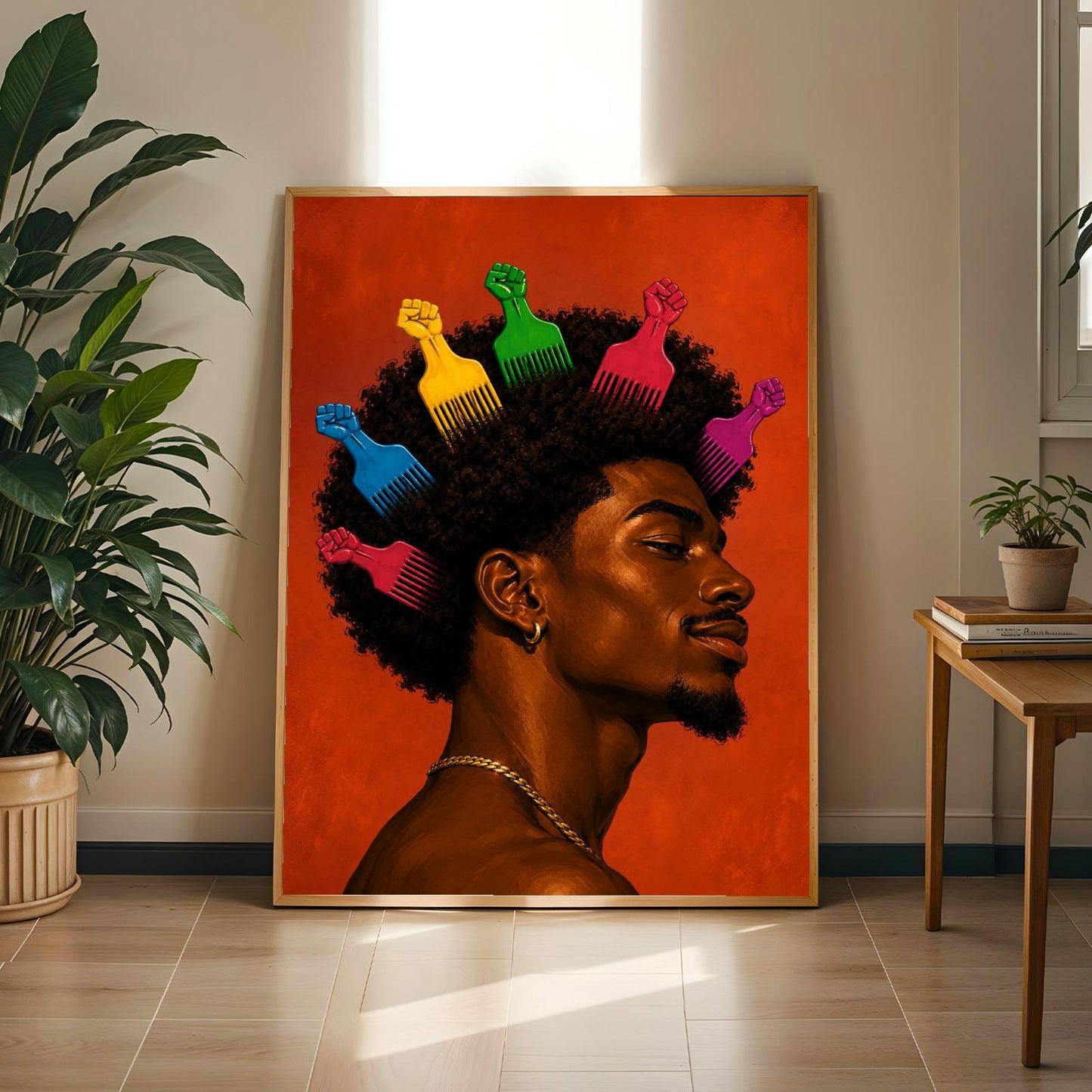 Afro Combs Wall Art Print 279 Soluna Soul