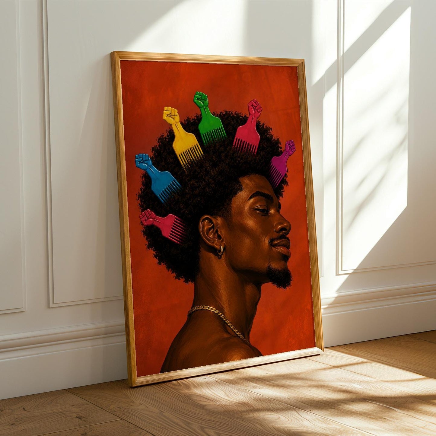 Afro Combs Wall Art Print 279 Soluna Soul