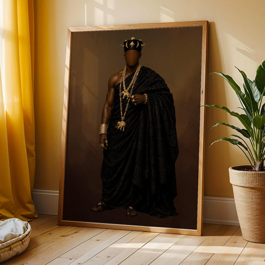 Black Man Ashanti Gold Wall Art Print 3 Soluna Soul