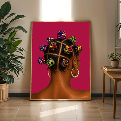 Bantu Ankara Inspired Wall Art Print 285 Soluna Soul