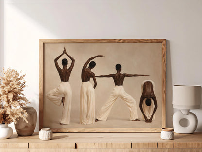 Afrocentric Yoga Wall Art Print 2 Soluna Soul