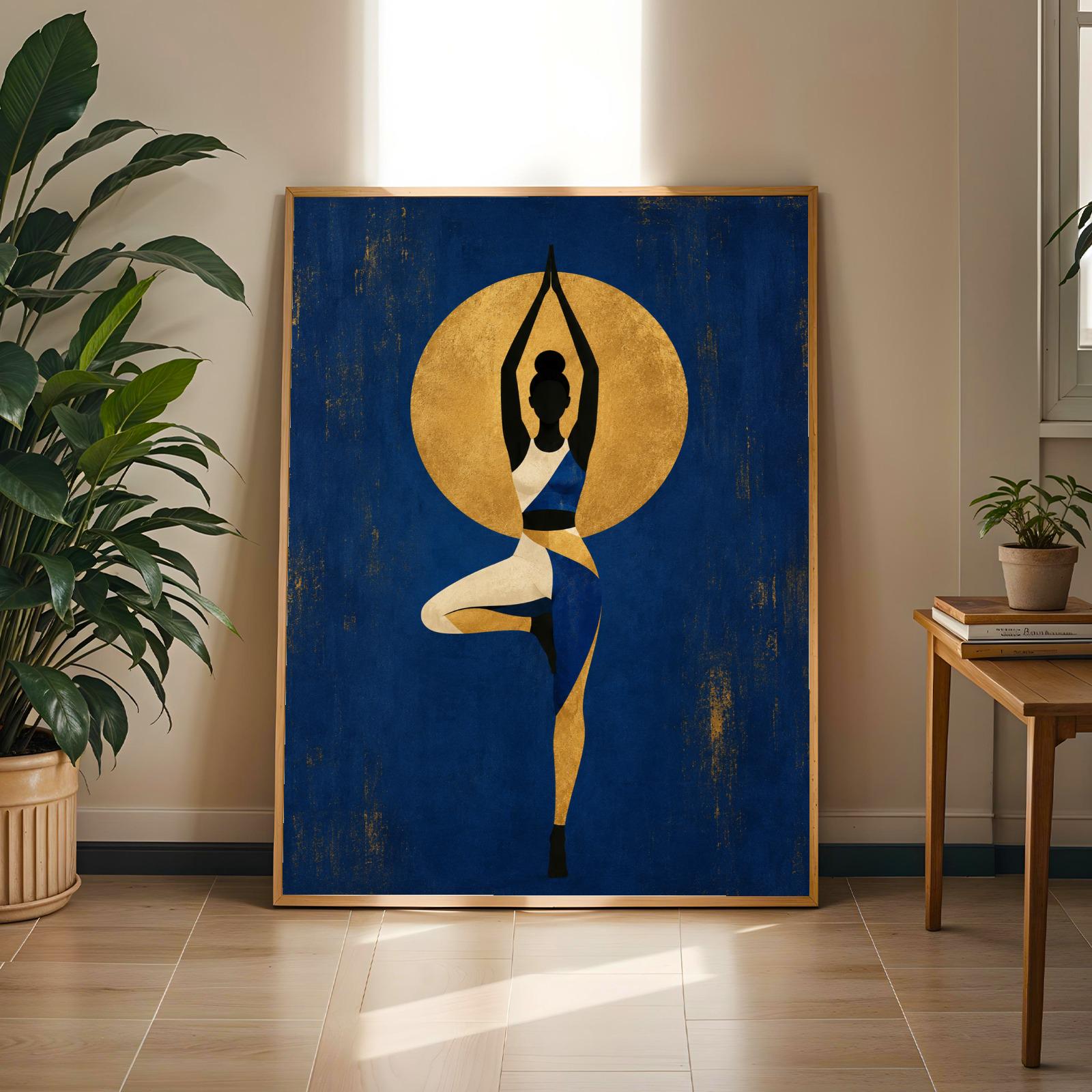 Afrocentric Yoga Wall Art Print 303 Soluna Soul
