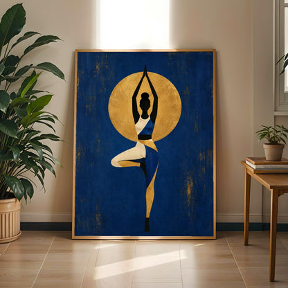 Afrocentric Yoga Wall Art Print 303 Soluna Soul