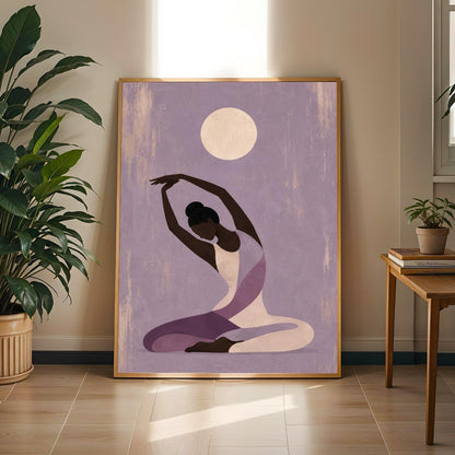 Afrocentric Yoga Wall Art Print 306 Soluna Soul