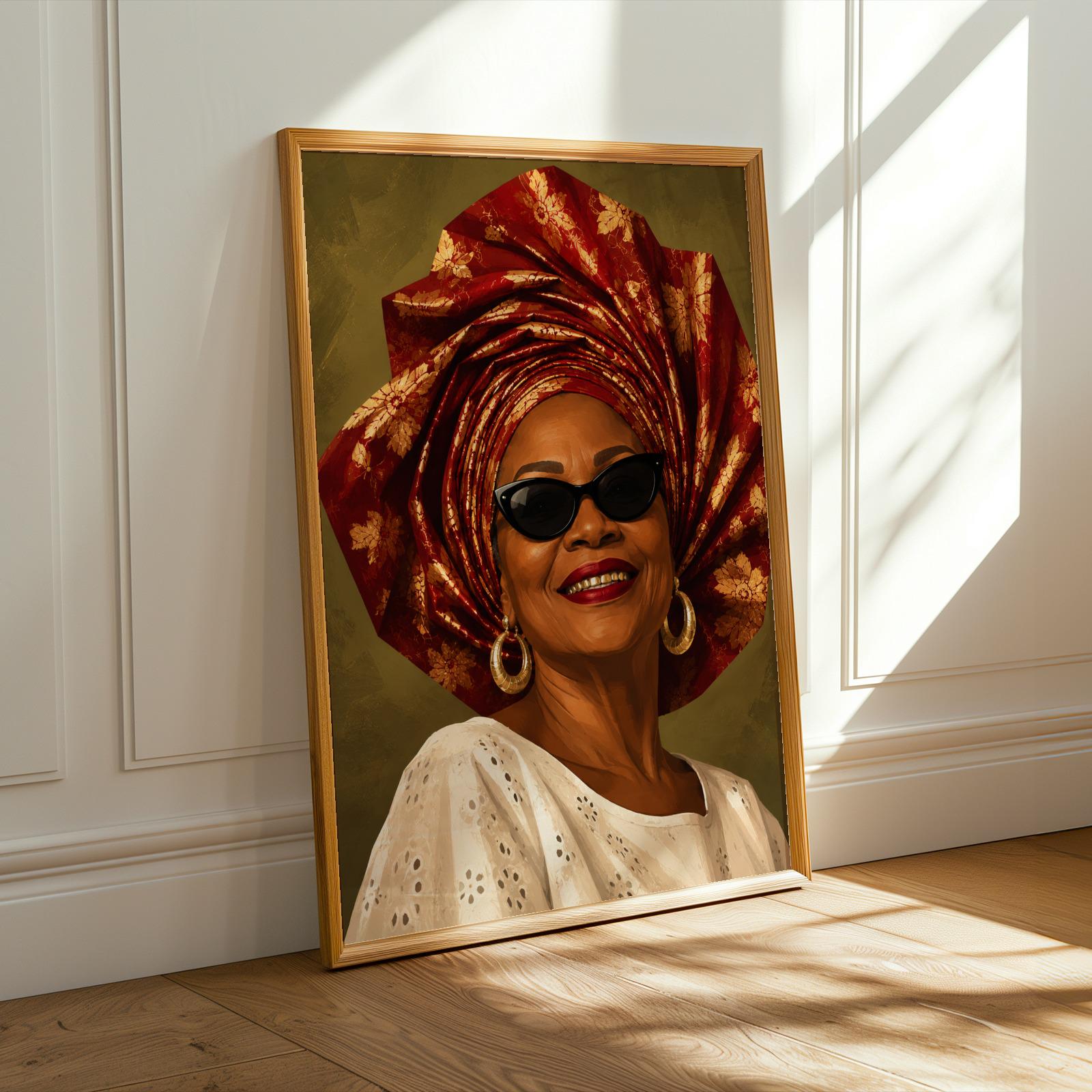 Afrocentric Black Woman Wall Art Print 313 Soluna Soul
